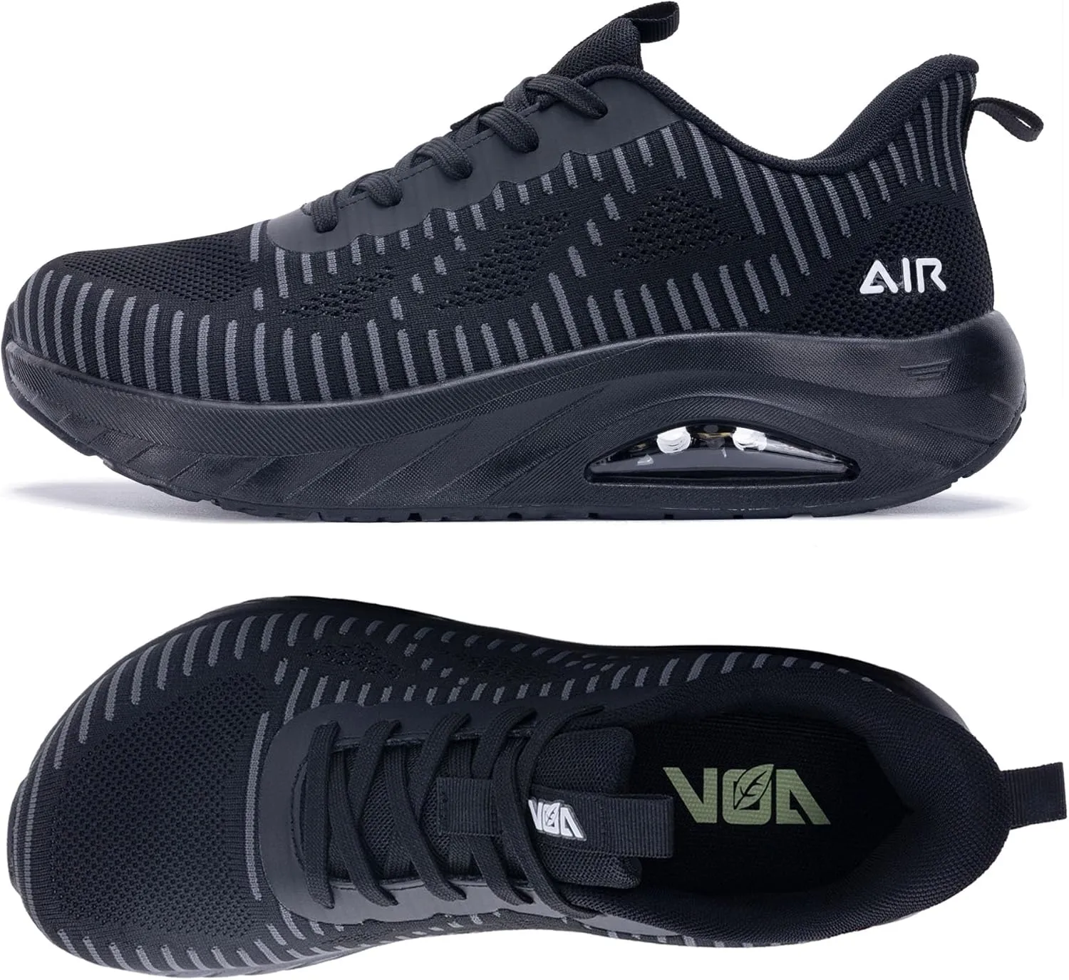 GOOBON Men's Wide Toe Box Walking Shoes with Arch Support Orthotic Tennis Sneakers for Plantar Fasciitis Bunions Flat Feet
