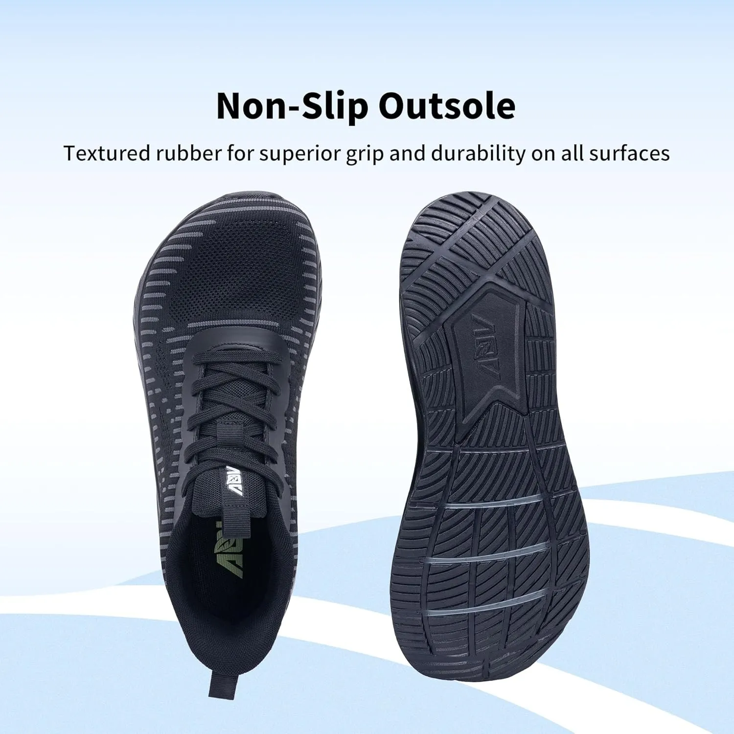 GOOBON Men's Wide Toe Box Walking Shoes with Arch Support Orthotic Tennis Sneakers for Plantar Fasciitis Bunions Flat Feet