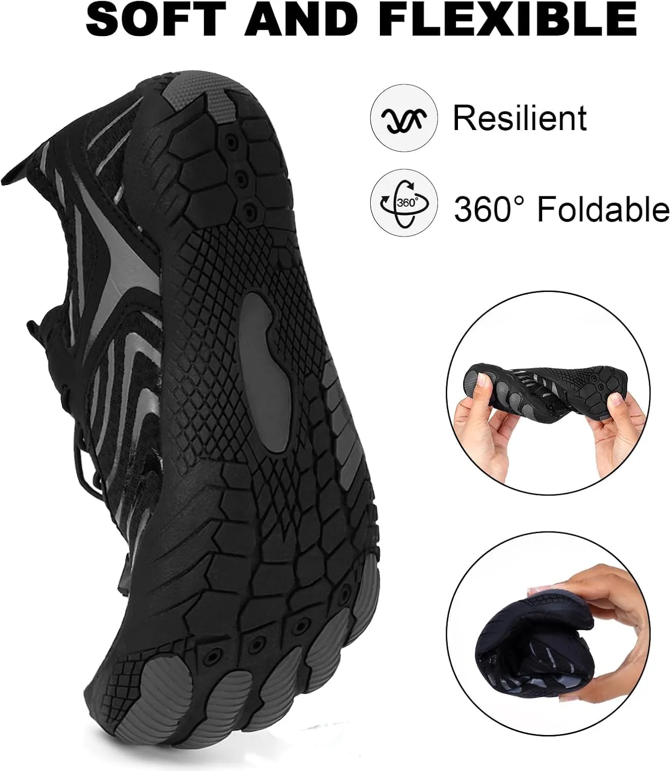 Grounded Footwear Barefoot Shoes Women&Men Neuropathy Hiking Footwear Barefoot Womens Shoes Non-Slip Outdoor Unisex Water Pro Beach Shoe Wide Toe Box Sneakers, Diabetic Shoe, Waterproof, Quick-Dry