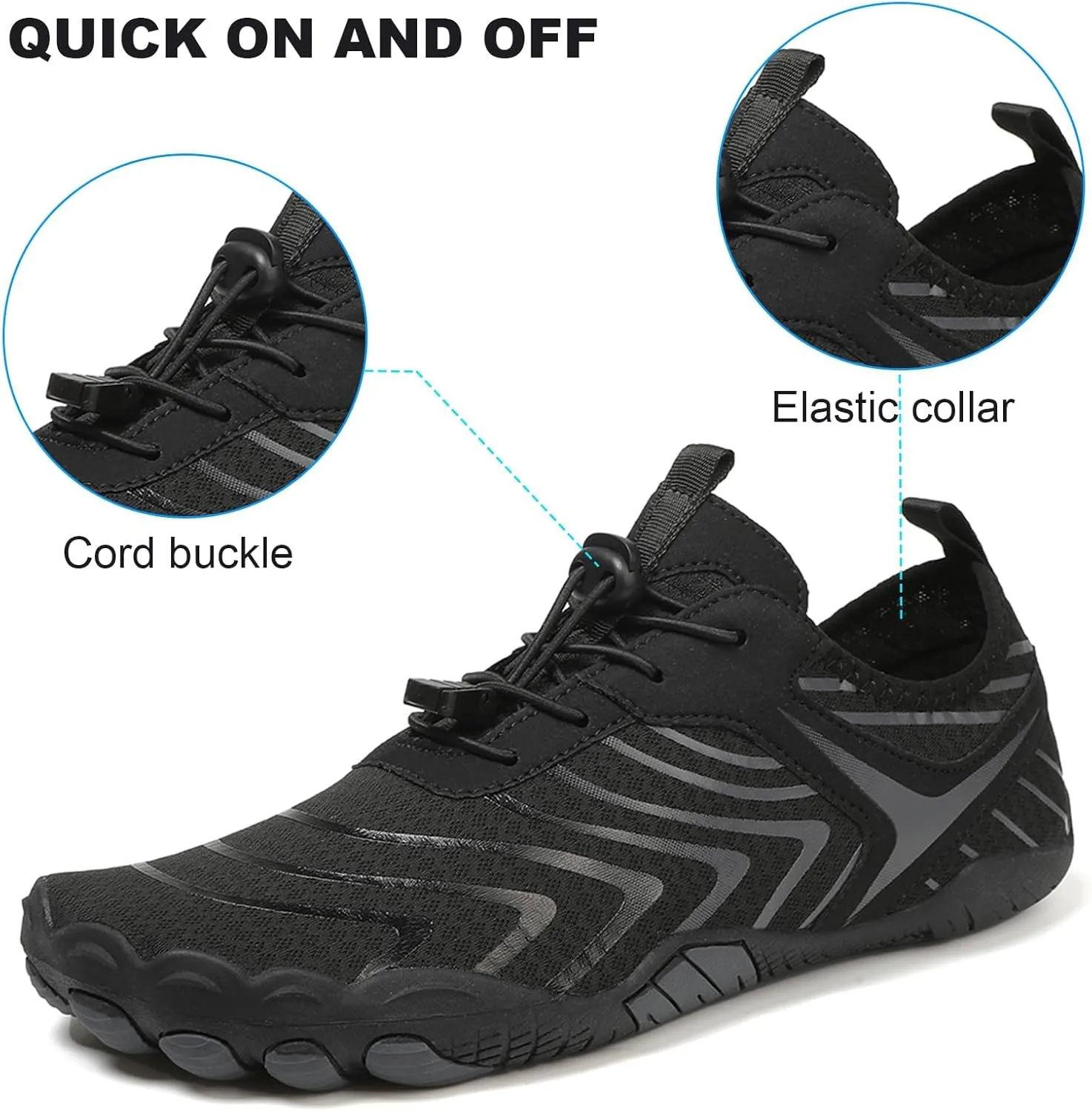 Grounded Footwear Barefoot Shoes Women&Men Neuropathy Hiking Footwear Barefoot Womens Shoes Non-Slip Outdoor Unisex Water Pro Beach Shoe Wide Toe Box Sneakers, Diabetic Shoe, Waterproof, Quick-Dry
