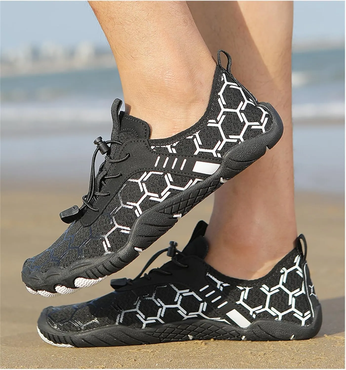 Grounding Shoes for Women Men Non-Slip Quick Dry Barefoot Shoes Unisex Wide Toe Athletic Outdoor Hiking Footwear Lightweight Beach Swim Aqua Pool Sneaker
