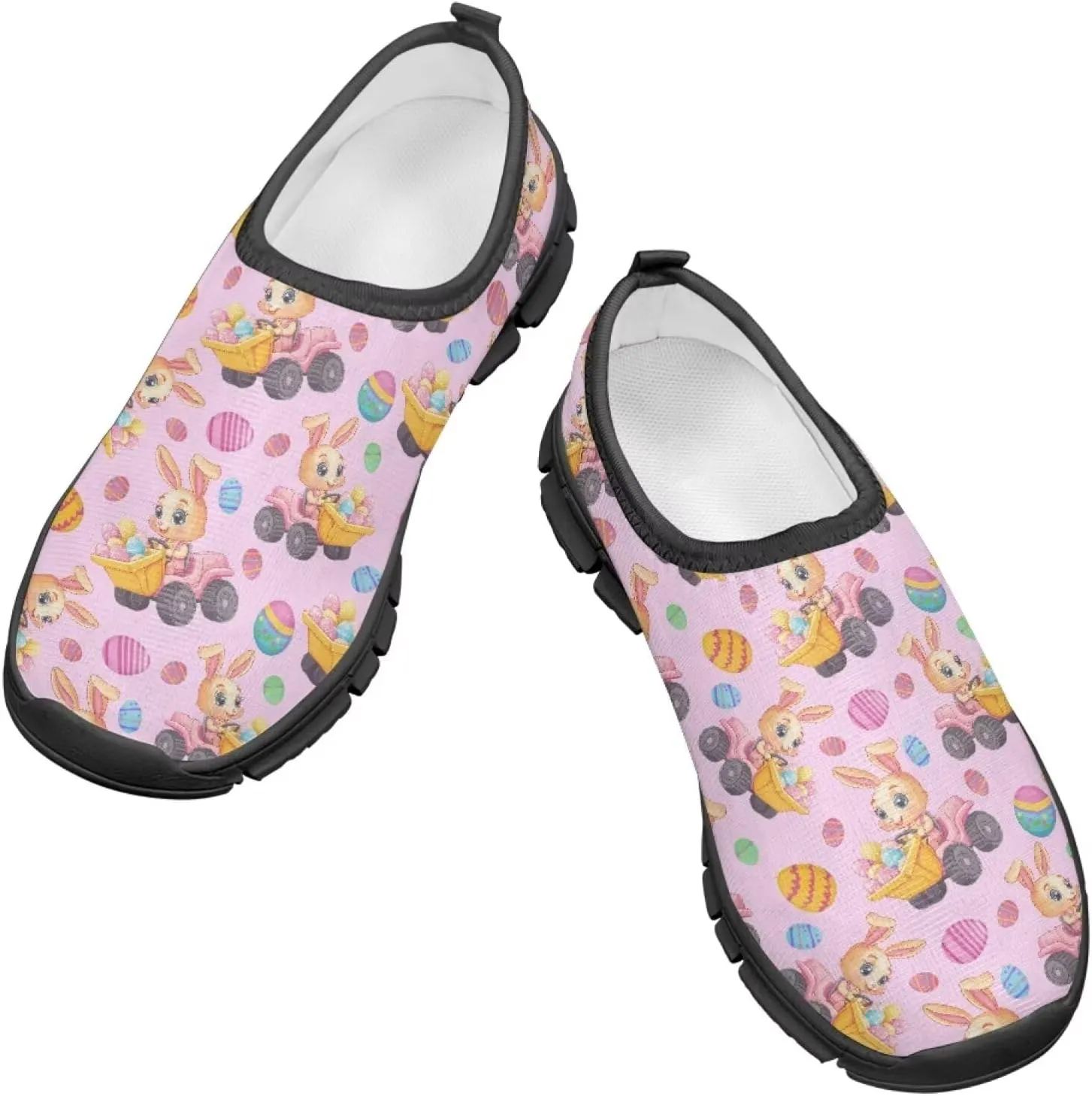Happy Easter Pattern Running Shoes Low-Cut Sneakers for Boys Girls Big Kids Little Kids Casual Tennis Shoes