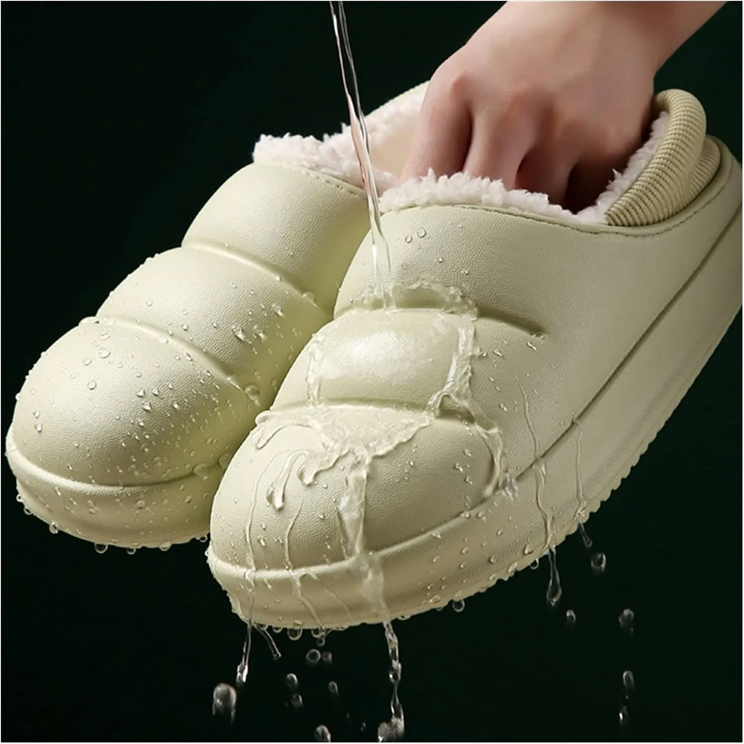 HASMI Men's slippers Men's Women's Slippers EVA Winter Garden Shoes Warm Plush Slippers Indoor Outdoor Mules Platform shoes Women's slippers