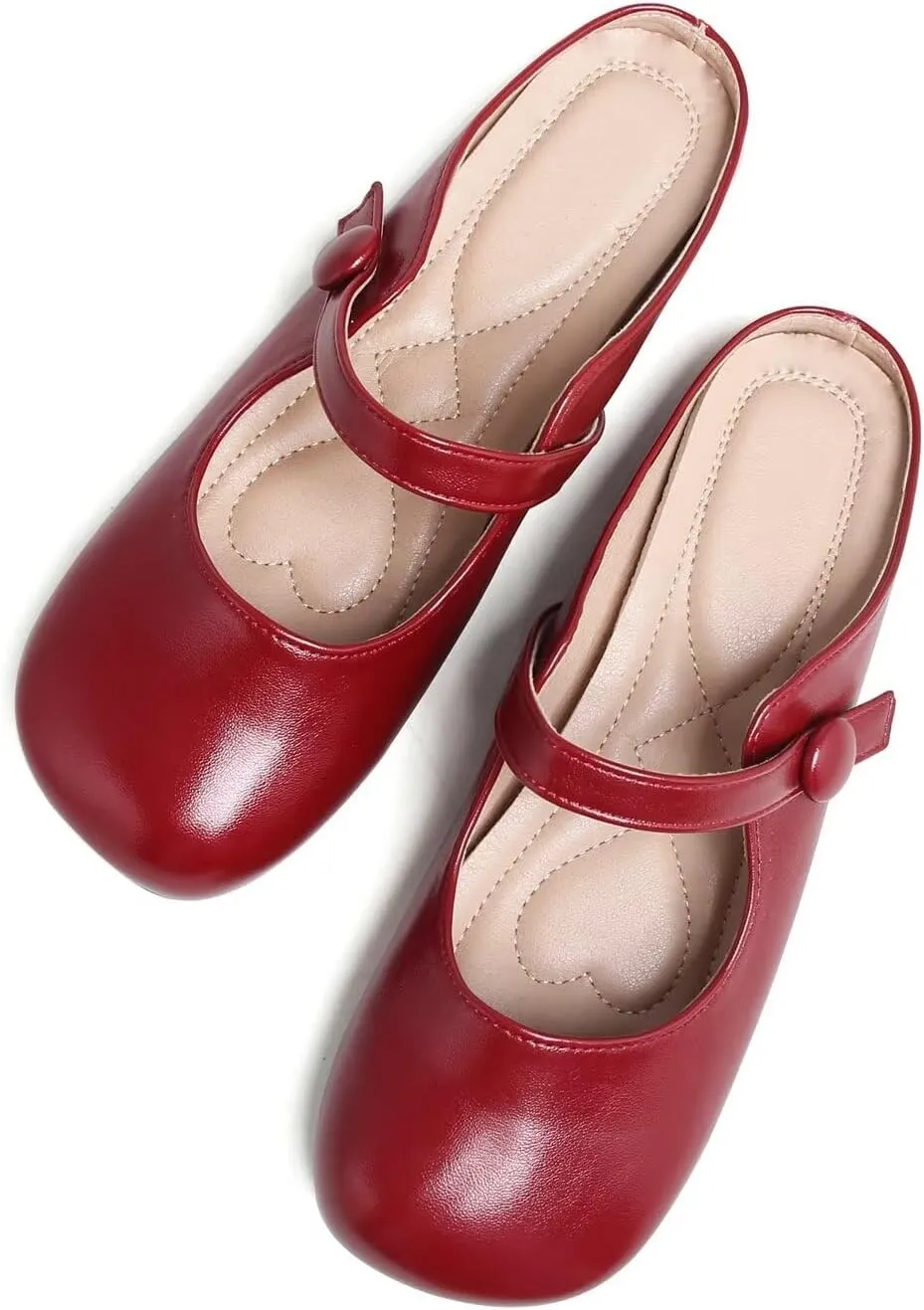 Hee grand Mules for Women Flats Square Toe Slip on Flat Slides Comfortable Suede Women Slippers Backless Loafer Shoes