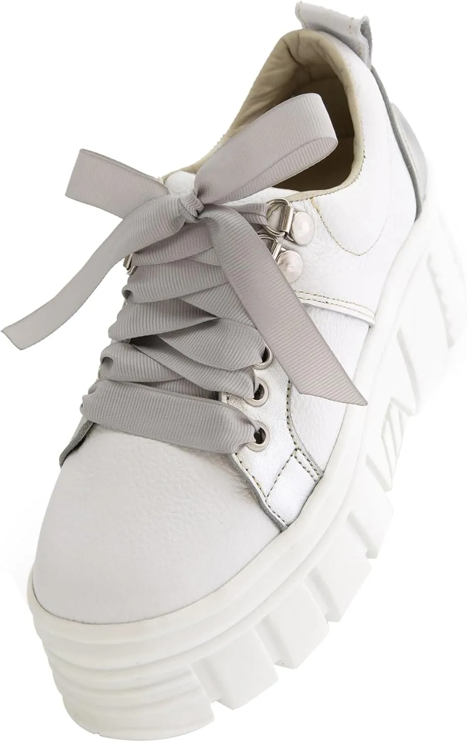 High Platform Sneakers 100% Natural Bovine Leather