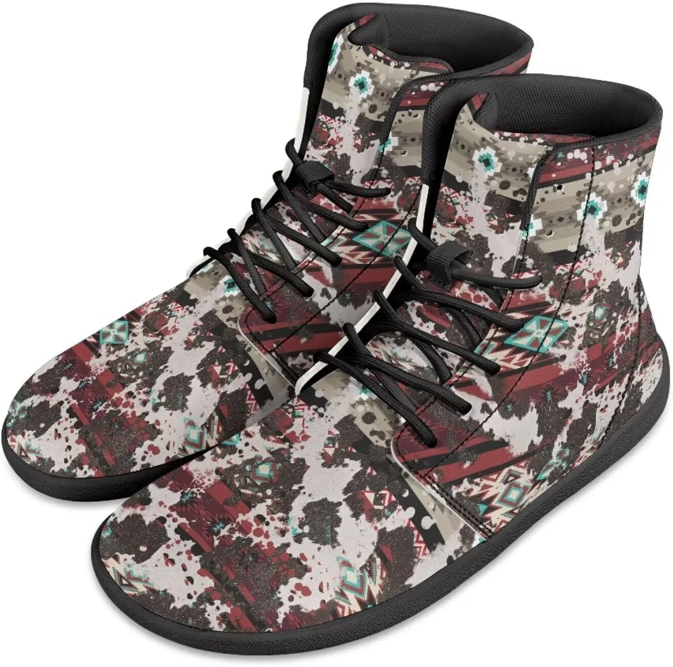 High Top Sneakers for Women Waterproof Barefoot Leather Shoes Women
