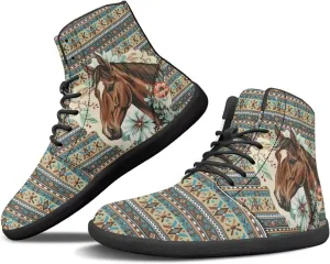 High Top Sneakers for Women Waterproof Barefoot Leather Shoes Women