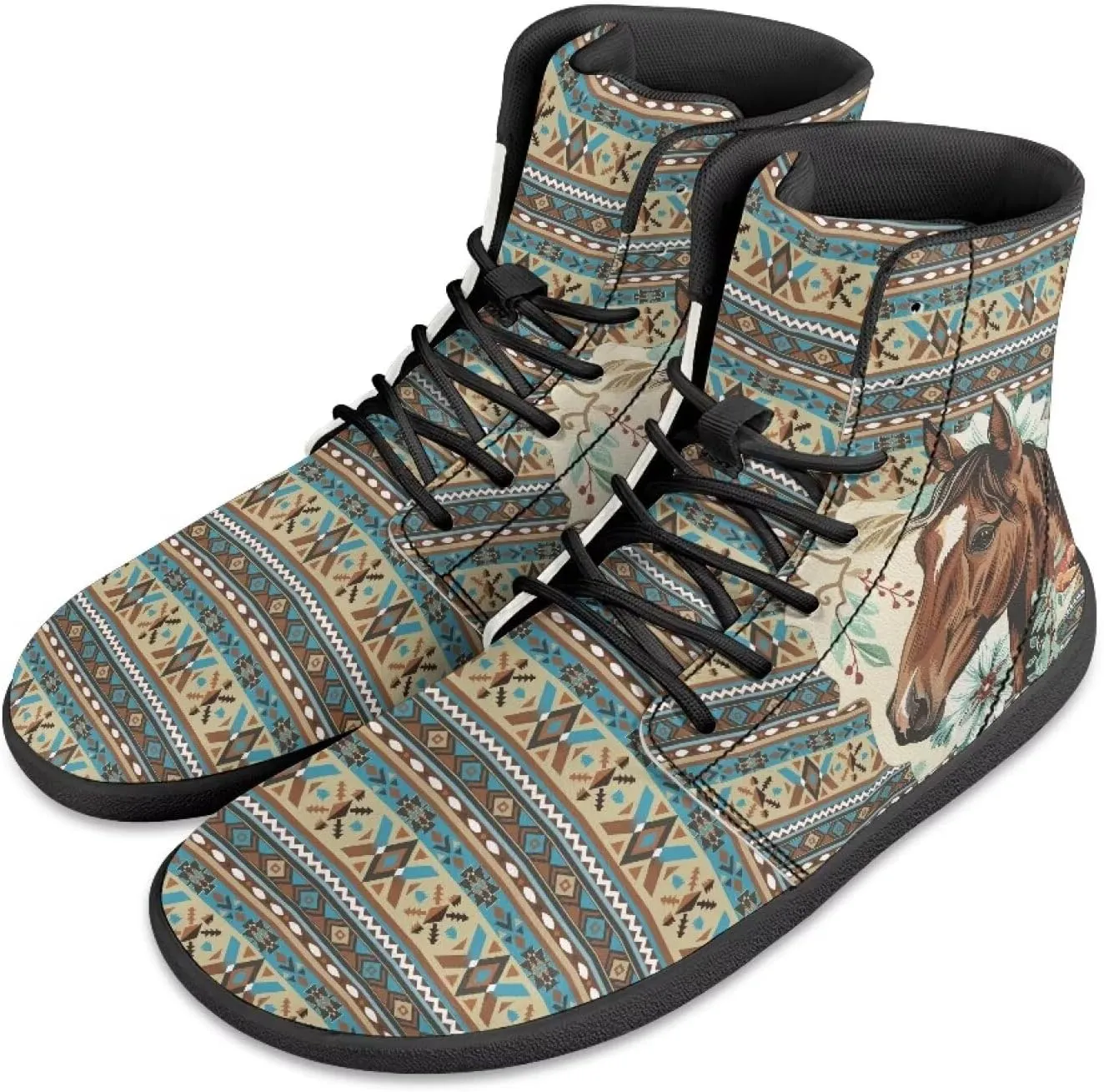 High Top Sneakers for Women Waterproof Barefoot Leather Shoes Women