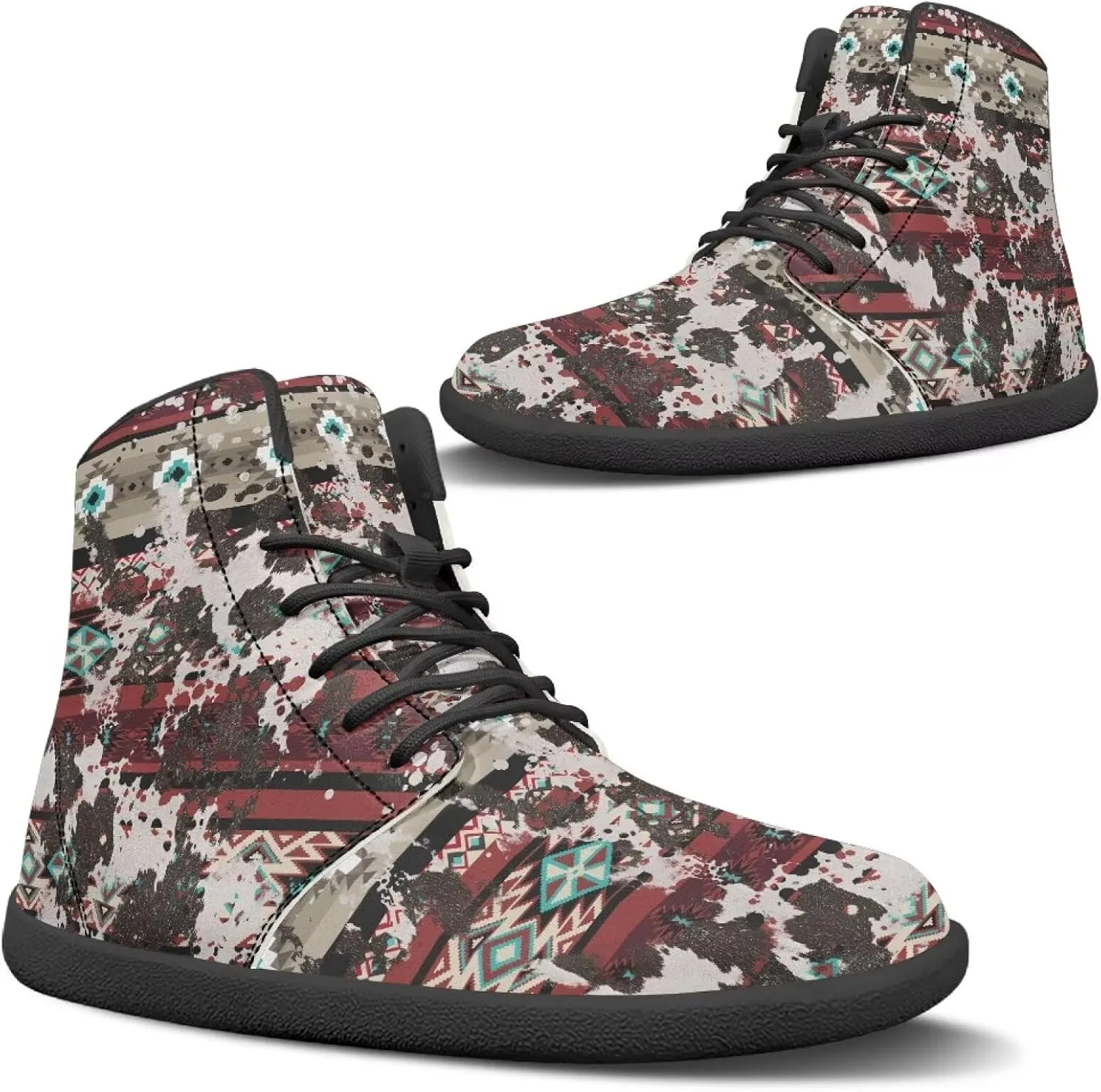 High Top Sneakers for Women Waterproof Barefoot Leather Shoes Women