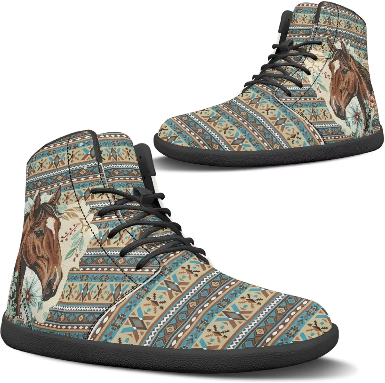 High Top Sneakers for Women Waterproof Barefoot Leather Shoes Women