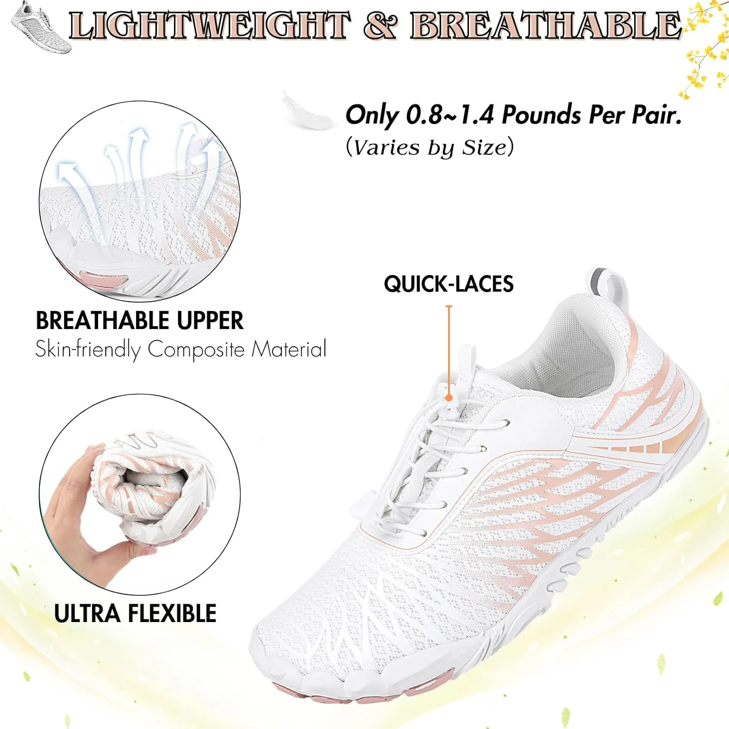 Hike Barefoot Shoes Women Men Minimalist Wide Toe Box Footwear Zero Drop Athletic Cross-Trainer Fashion Sneakers