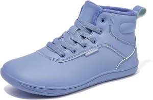 HOBIBEAR Womens Winter Barefoot Shoes Men Wide Toe Box Warm Faux Fur Lined Ankle Sneakers