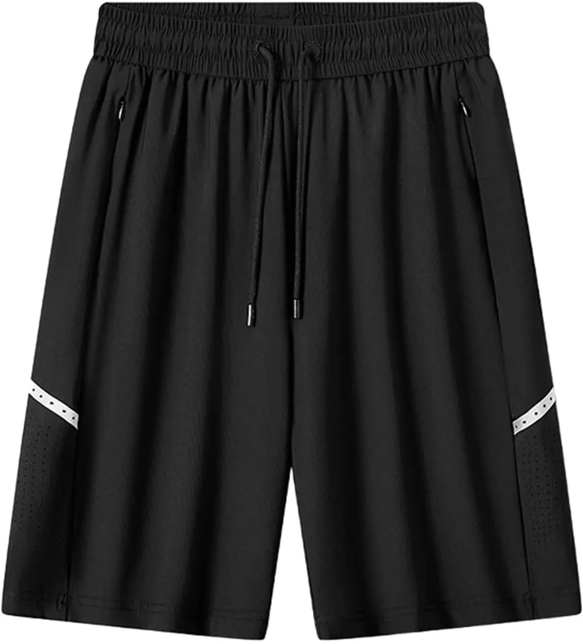Ice Silk Shorts Men Loose Breathable Waterproof Quick-Drying Sports Running Casual Elastic Five-Point Pants