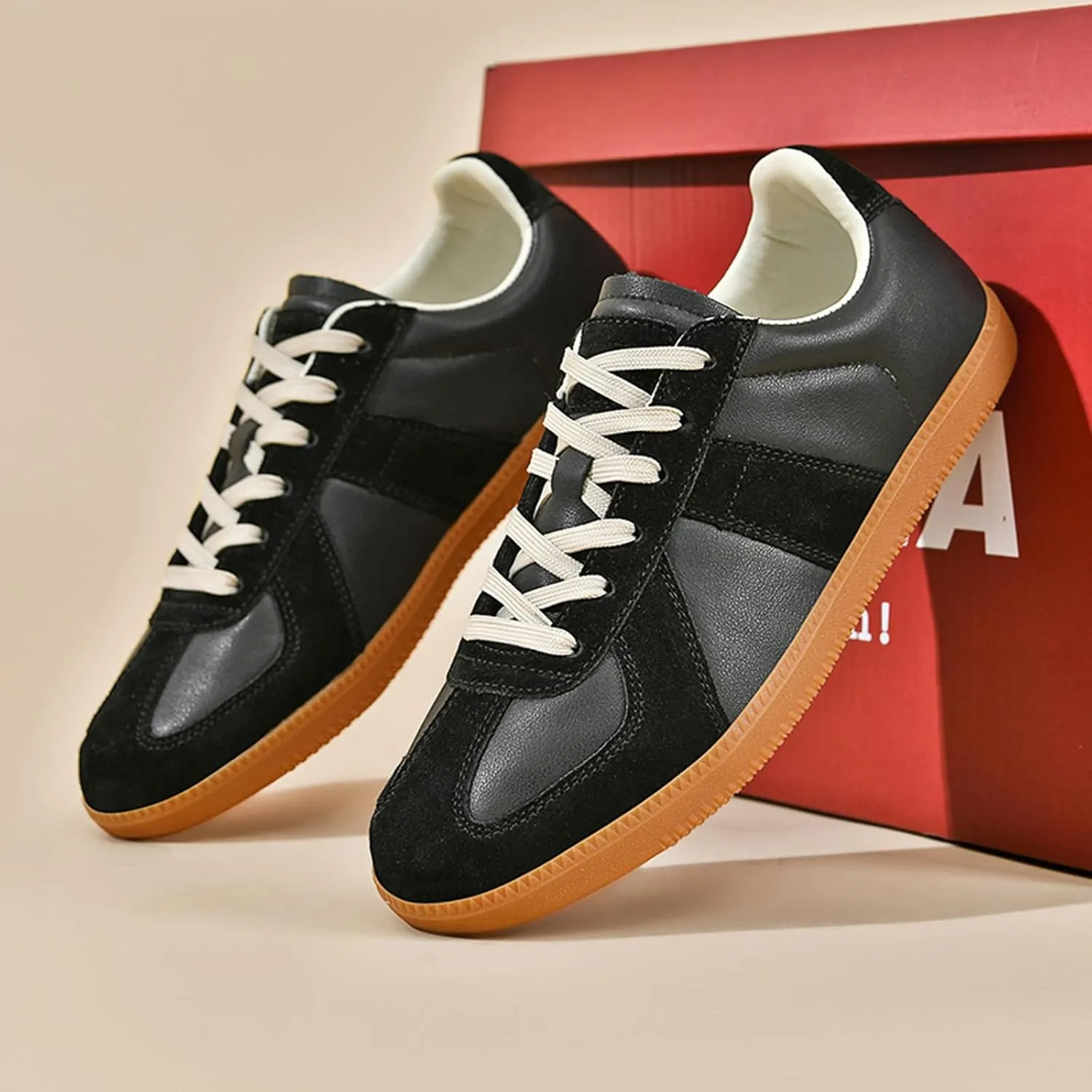ihinzry Fashion Sneakers for Men 2024 Gum Sole Sneakers Men Tennis Shoes