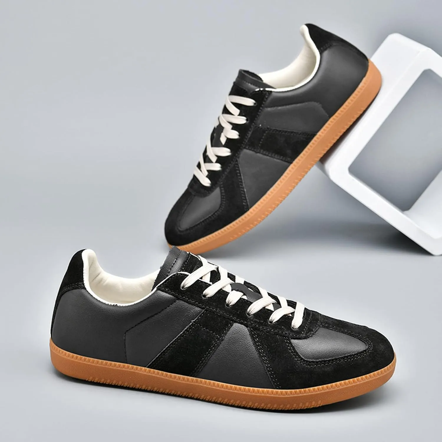 ihinzry Fashion Sneakers for Men 2024 Gum Sole Sneakers Men Tennis Shoes