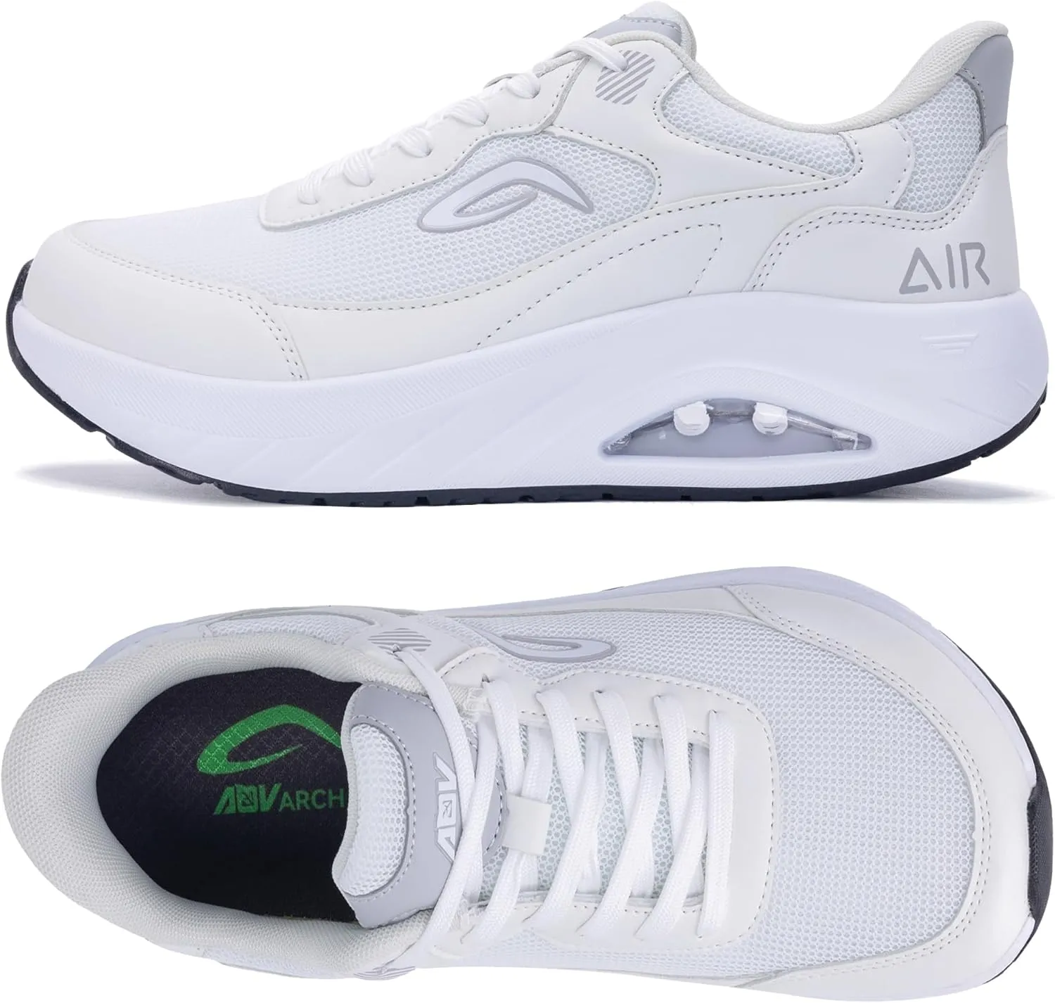 IIV Wide Toe Box Shoes for Men | Arch Support Walking Tennis Sneakers | Orthotic Shoes for Bunions, Plantar Fasciitis, Standing All Day