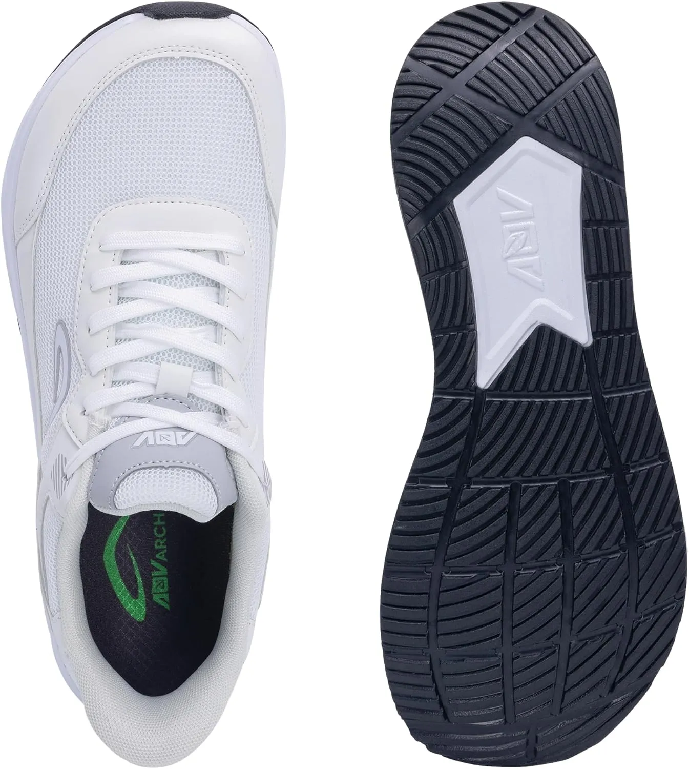 IIV Wide Toe Box Shoes for Men | Arch Support Walking Tennis Sneakers | Orthotic Shoes for Bunions, Plantar Fasciitis, Standing All Day