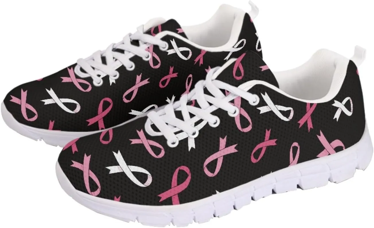 INSTANTARTS Women's Walking Shoes Air Mesh Running Shoes Non-Slip Lace Up Fashion Sneakers
