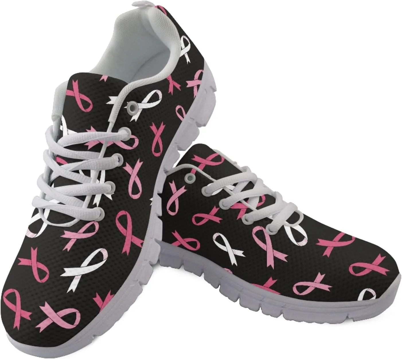 INSTANTARTS Women's Walking Shoes Air Mesh Running Shoes Non-Slip Lace Up Fashion Sneakers