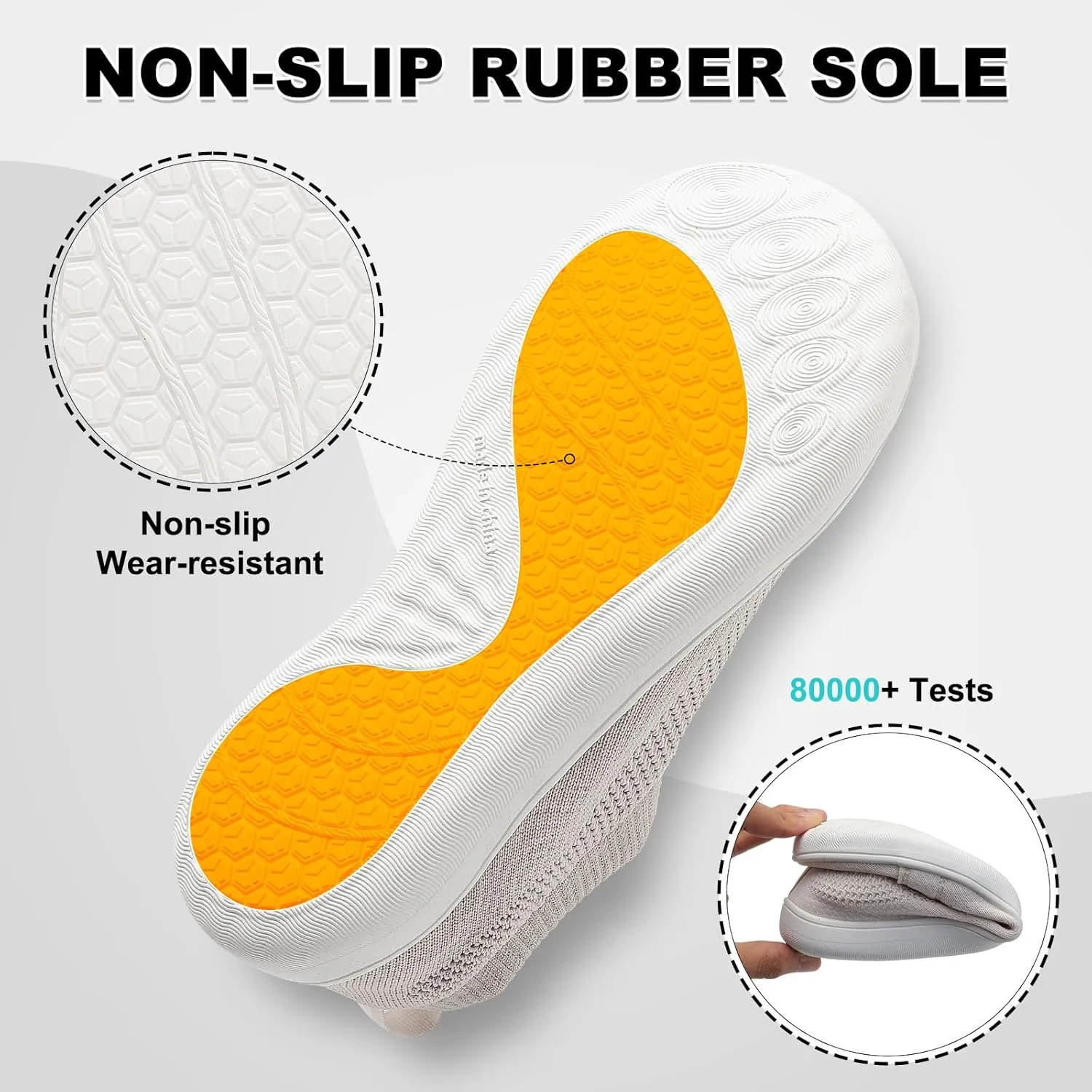 JOINFREE Women's Minimalist Walking Shoes Wide Toe Barefoot Shoes Zero Drop Casual Sneakers Breathable Slip On Tennis Shoes