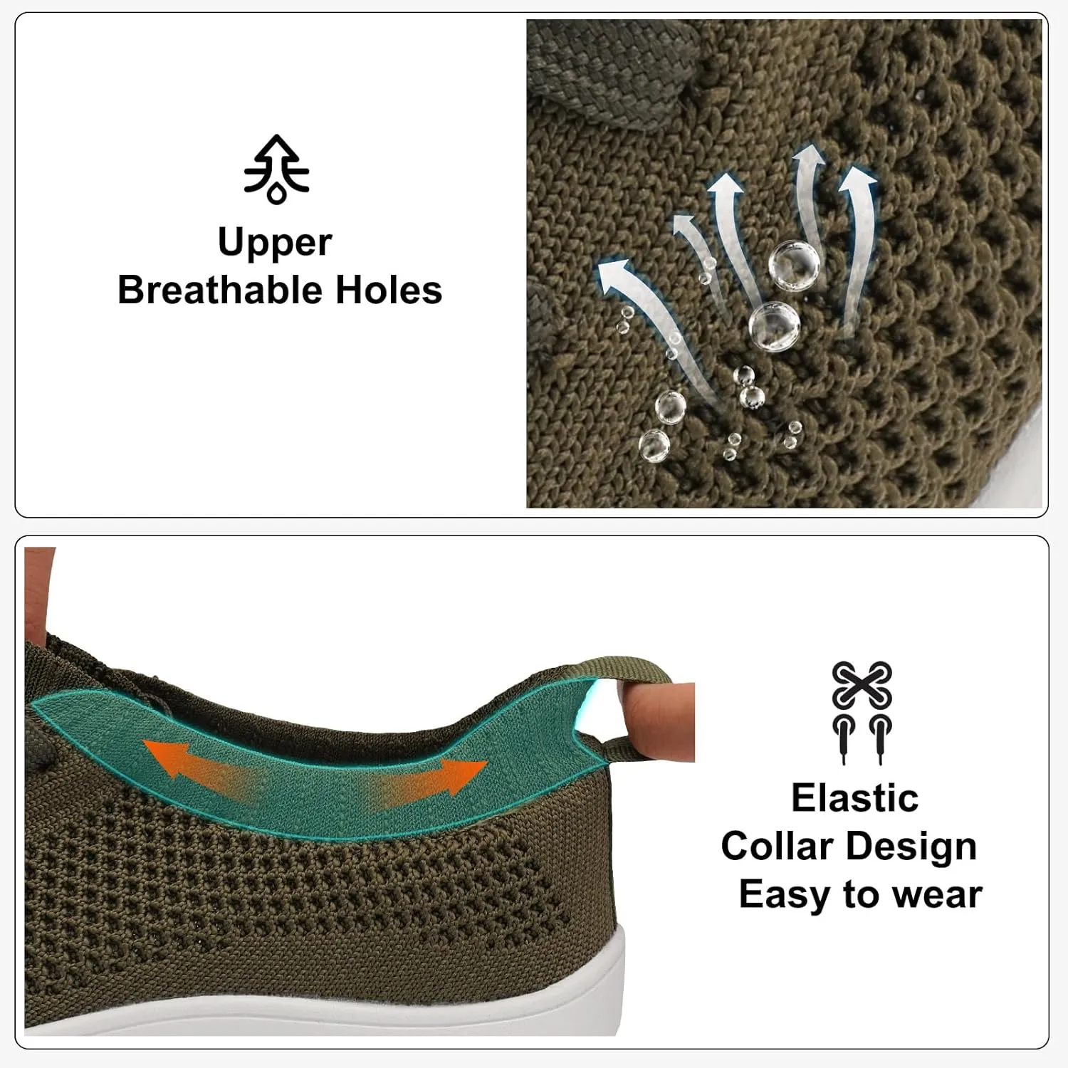 JOINFREE Women's Minimalist Walking Shoes Wide Toe Barefoot Shoes Zero Drop Casual Sneakers Breathable Slip On Tennis Shoes