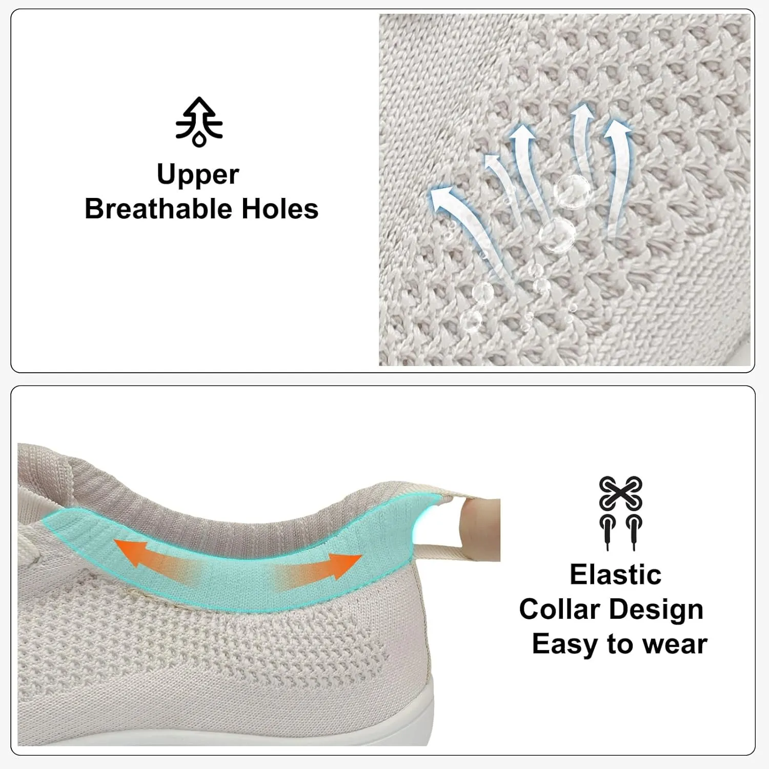JOINFREE Women's Minimalist Walking Shoes Wide Toe Barefoot Shoes Zero Drop Casual Sneakers Breathable Slip On Tennis Shoes