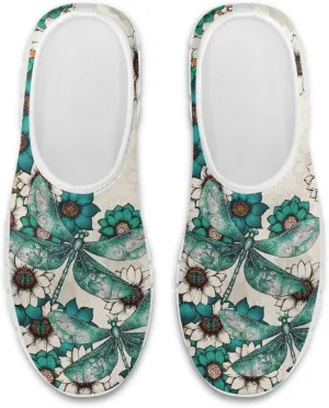 JoyLamoria Butterfly on Marble Canvas Shoes Slip On Fashion Sneakers Low Top Walking Flats Art Travel Shoes for Women