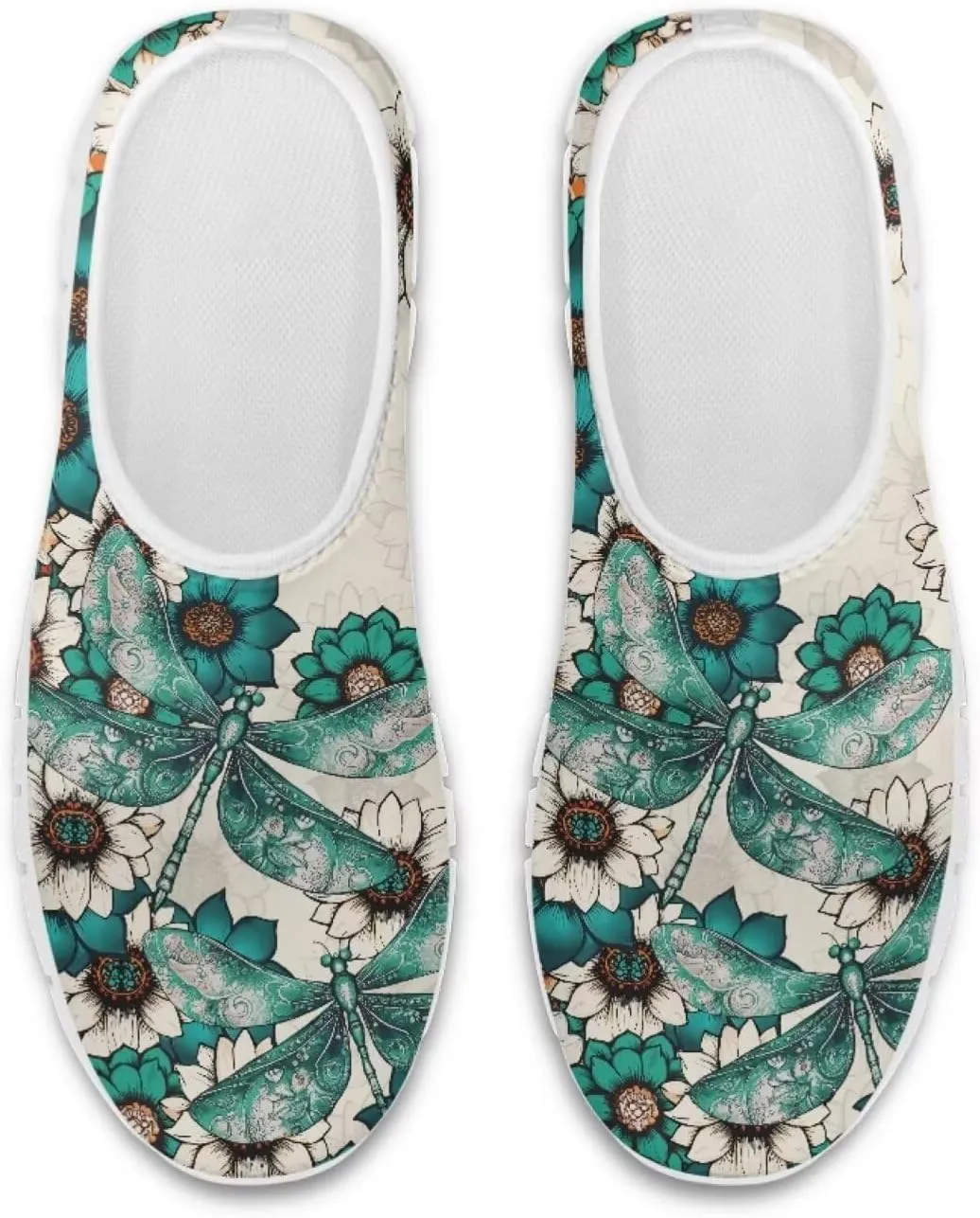 JoyLamoria Butterfly on Marble Canvas Shoes Slip On Fashion Sneakers Low Top Walking Flats Art Travel Shoes for Women