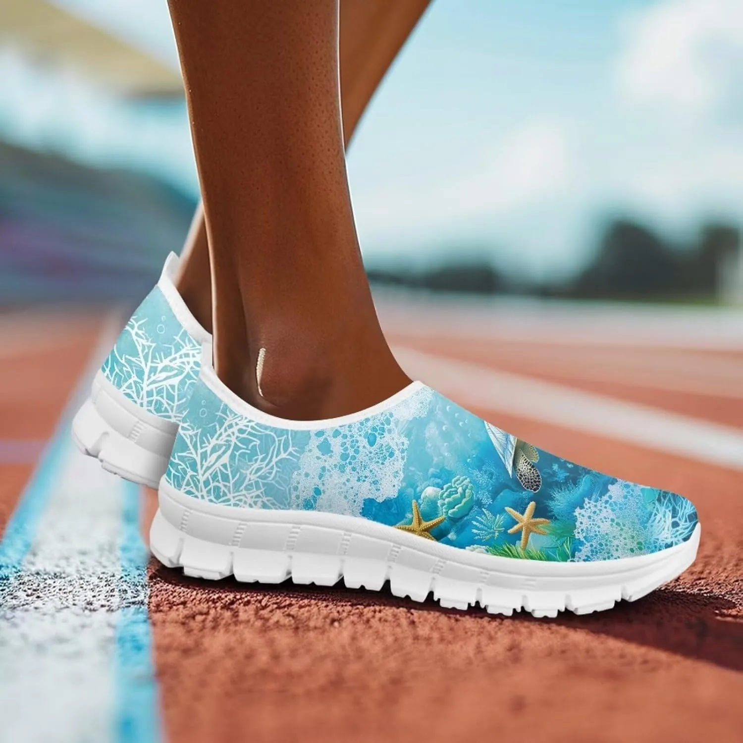 JoyLamoria Underwater Turtle Go Walk Fashion Sneakers Non Slip Wide Travel ShoesLightweight Low Top Platorm for Stylish