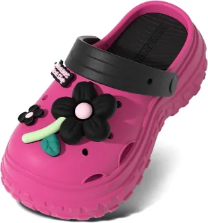 KELMALL Platform Clogs for Women, Garden High Heels Mules Slip On Comfort Walking Shoes, Waterproof for Summer