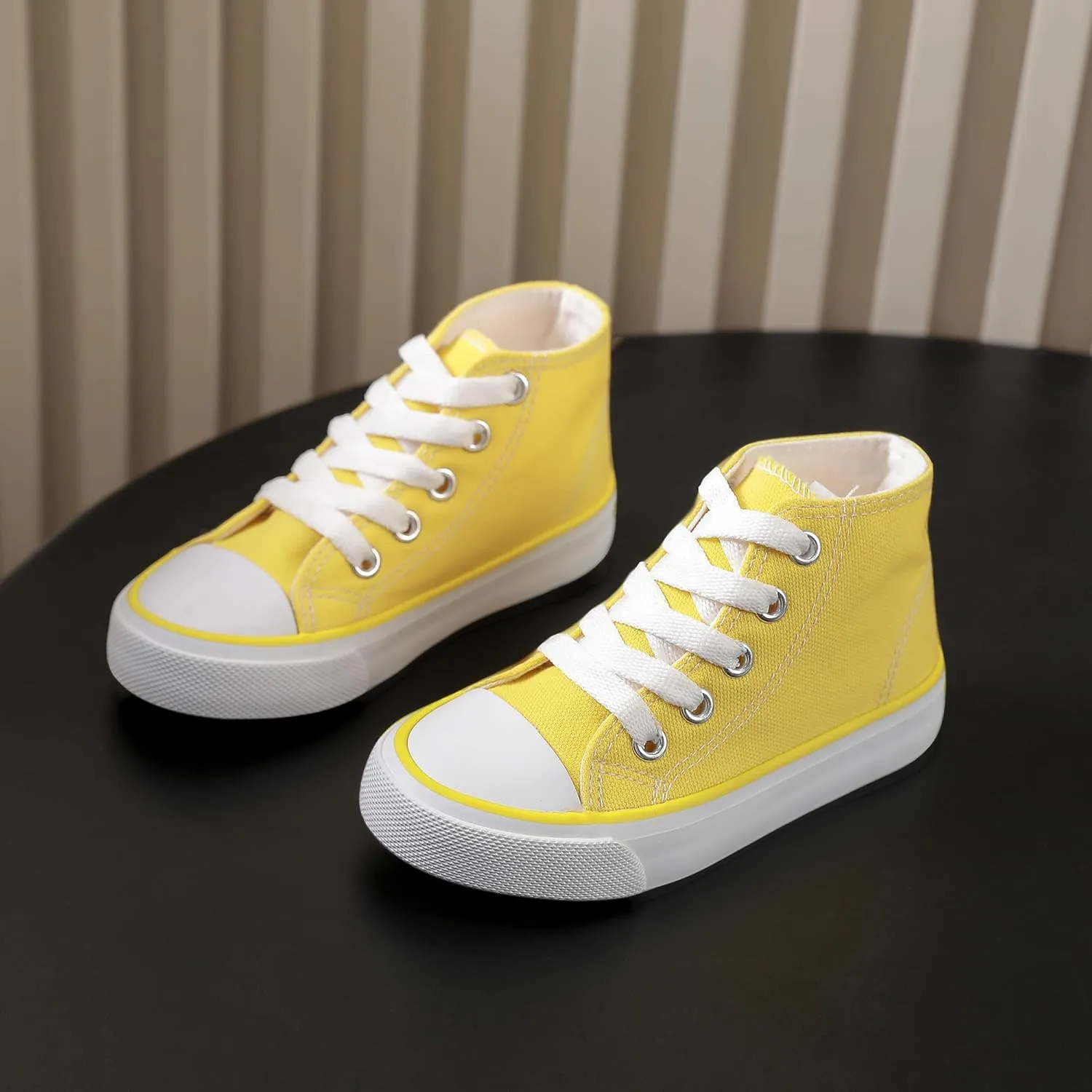 Kids Canvas Shoes Boys Girls High Top Canvas Slip On Sneakers