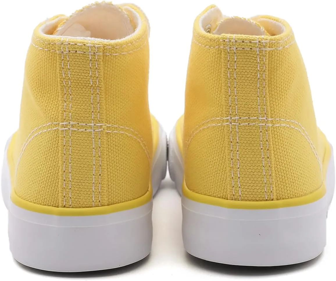 Kids Canvas Shoes Boys Girls High Top Canvas Slip On Sneakers