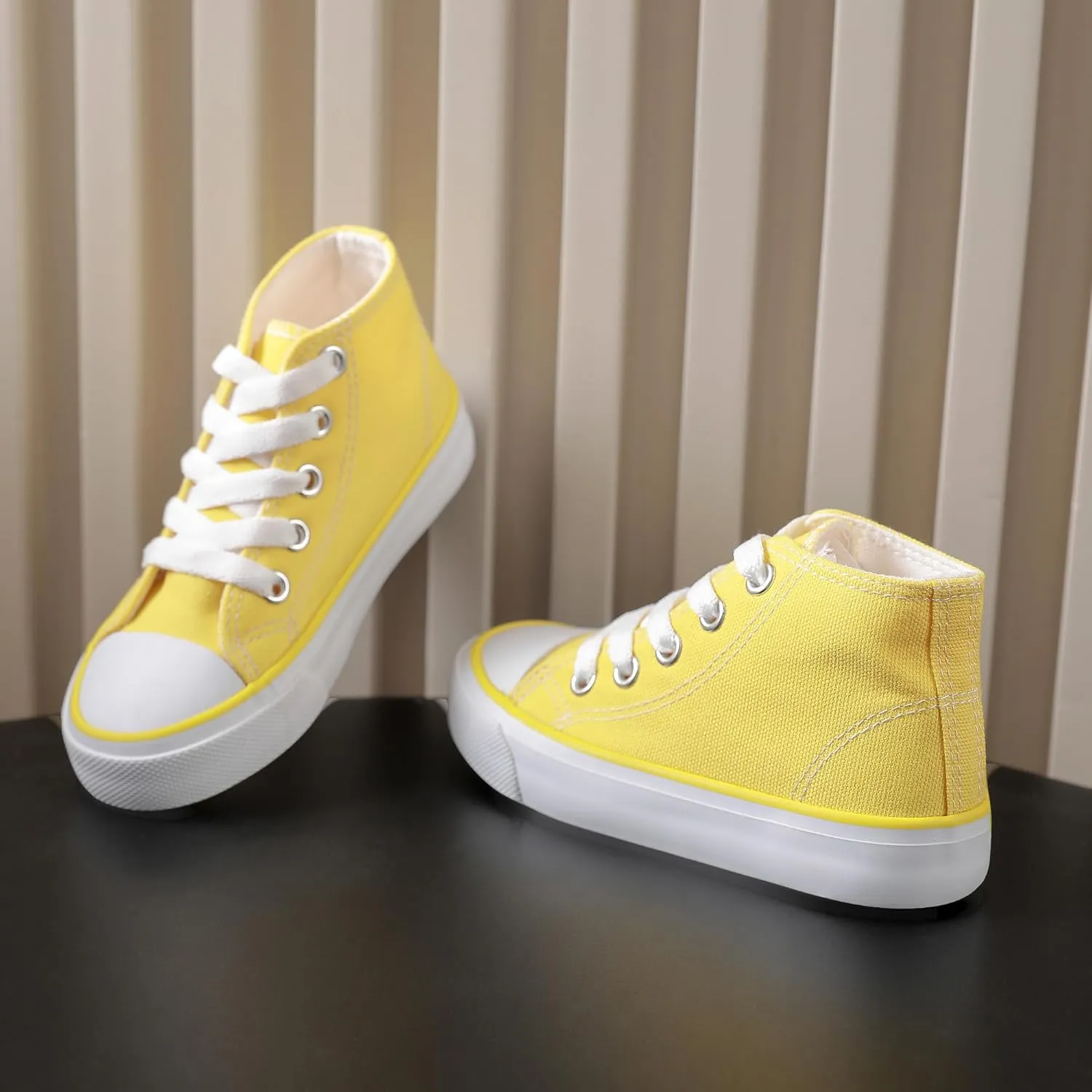 Kids Canvas Shoes Boys Girls High Top Canvas Slip On Sneakers