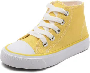 Kids Canvas Shoes Boys Girls High Top Canvas Slip On Sneakers