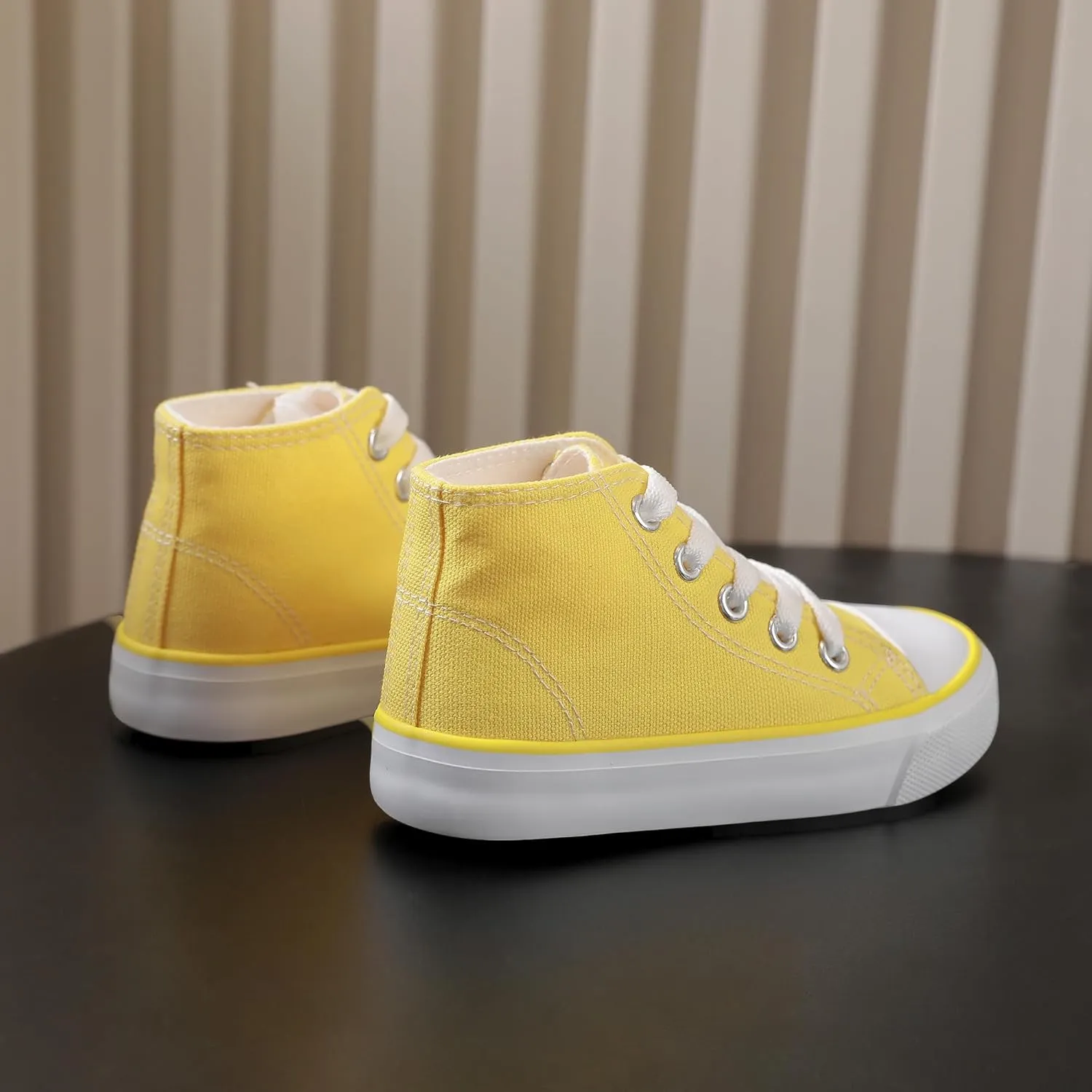 Kids Canvas Shoes Boys Girls High Top Canvas Slip On Sneakers
