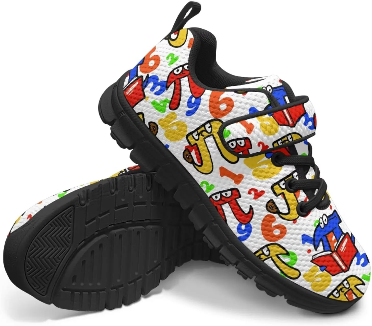 Kids Christmas Shoes for Boys Girls Breathable Single Buckle Sneakers Low Top Mesh Athletic Casual Shoes