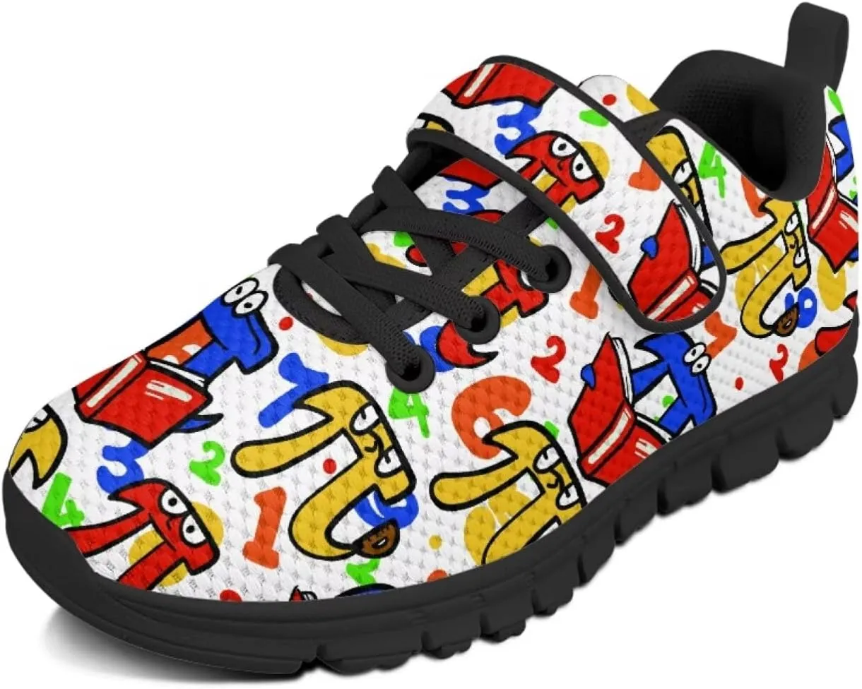 Kids Christmas Shoes for Boys Girls Breathable Single Buckle Sneakers Low Top Mesh Athletic Casual Shoes