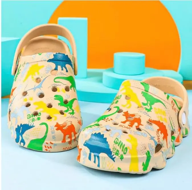 Kids Dinosaur Cloud Slides Clogs| Non-Slip Shower Toddler Slippers| Thick Sole Beach Pool Sandals Summer Indoor & Outdoor