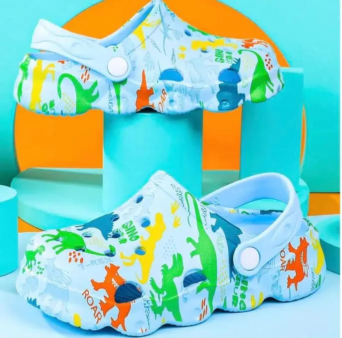 Kids Dinosaur Cloud Slides Clogs| Non-Slip Shower Toddler Slippers| Thick Sole Beach Pool Sandals Summer Indoor & Outdoor