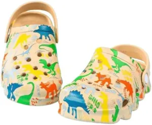 Kids Dinosaur Cloud Slides Clogs| Non-Slip Shower Toddler Slippers| Thick Sole Beach Pool Sandals Summer Indoor & Outdoor