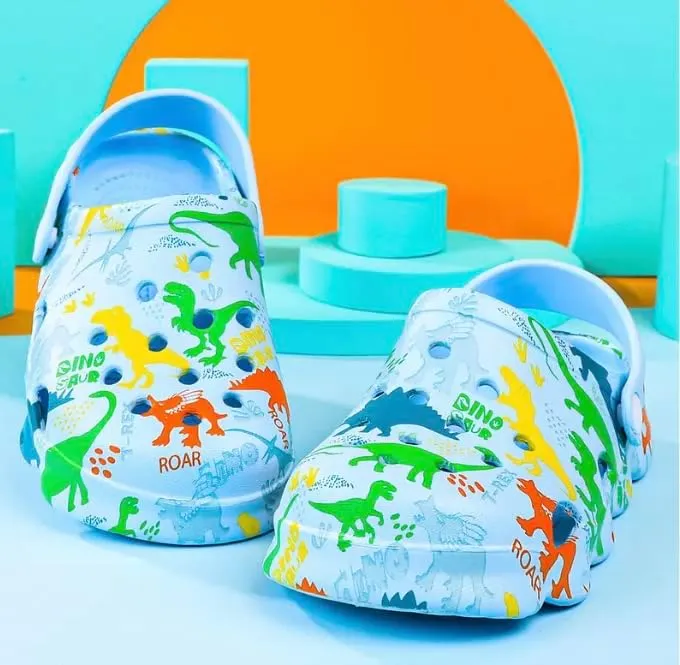 Kids Dinosaur Cloud Slides Clogs| Non-Slip Shower Toddler Slippers| Thick Sole Beach Pool Sandals Summer Indoor & Outdoor