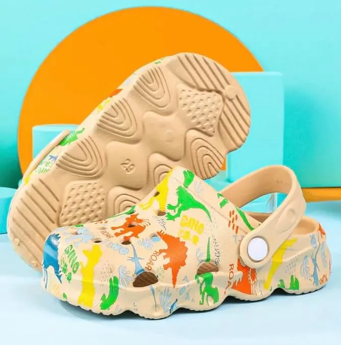 Kids Dinosaur Cloud Slides Clogs| Non-Slip Shower Toddler Slippers| Thick Sole Beach Pool Sandals Summer Indoor & Outdoor