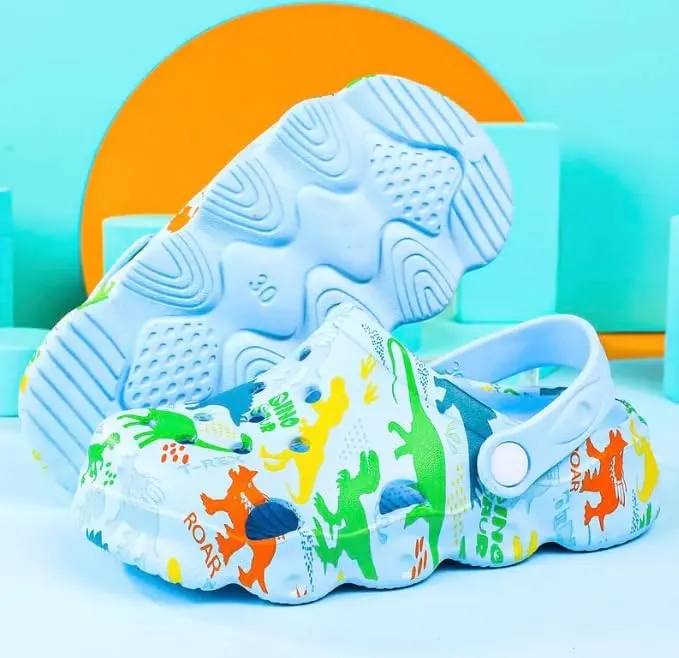 Kids Dinosaur Cloud Slides Clogs| Non-Slip Shower Toddler Slippers| Thick Sole Beach Pool Sandals Summer Indoor & Outdoor