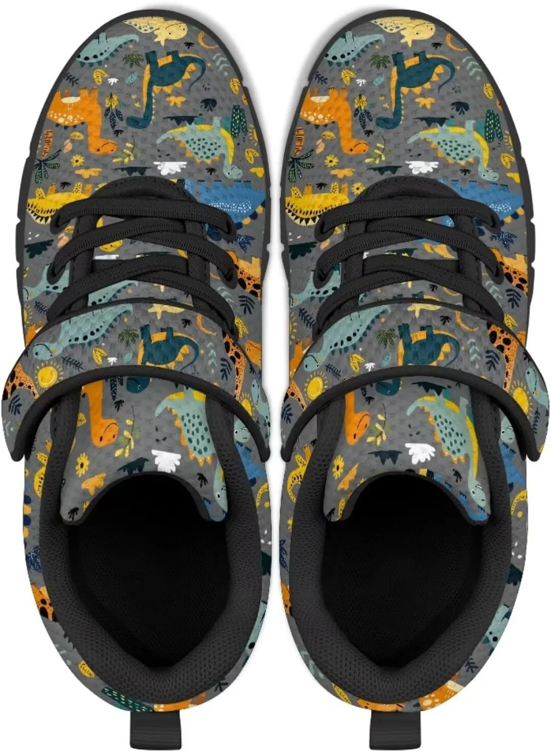 Kids Sneakers Boys Cool Print Running Tennis Shoes Lightweight Breathable Sport Athletic Shoes with One Strap