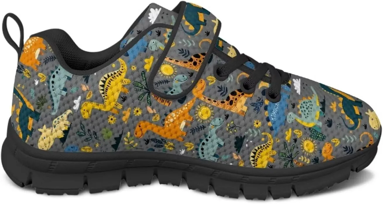 Kids Sneakers Boys Cool Print Running Tennis Shoes Lightweight Breathable Sport Athletic Shoes with One Strap