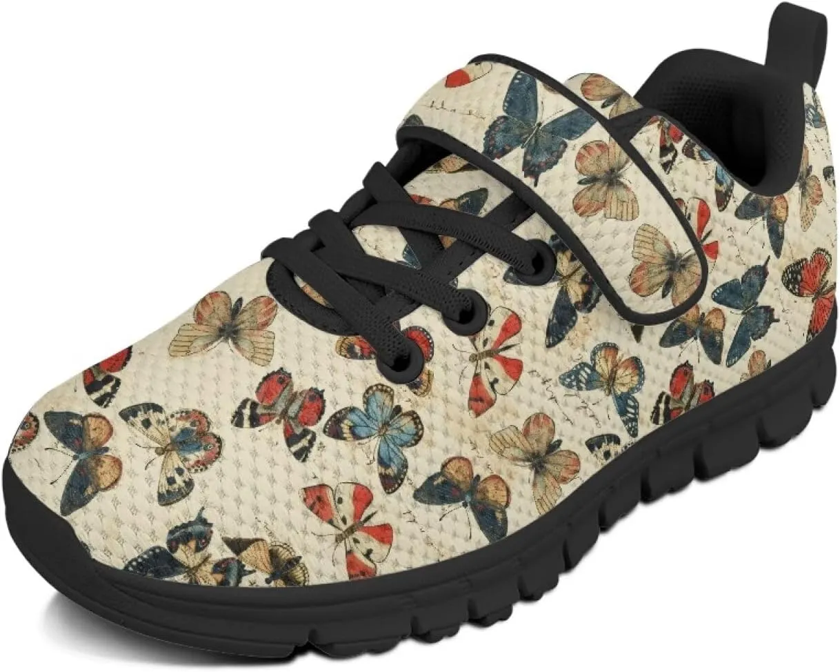 Kids Sneakers Comfy Zero-Drop Healthy Sole Sneakers Strap Athletic Walking Shoes Lightweight Minimalist Sneakers
