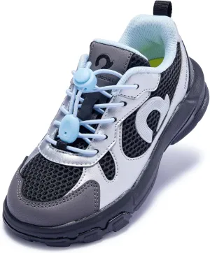 Kids Sneakers for Boys and Girls, No Tie Shoelaces Lightweight Kids Shoes, Breathable Running Tennis Sport Athletic Shoes for Toddler