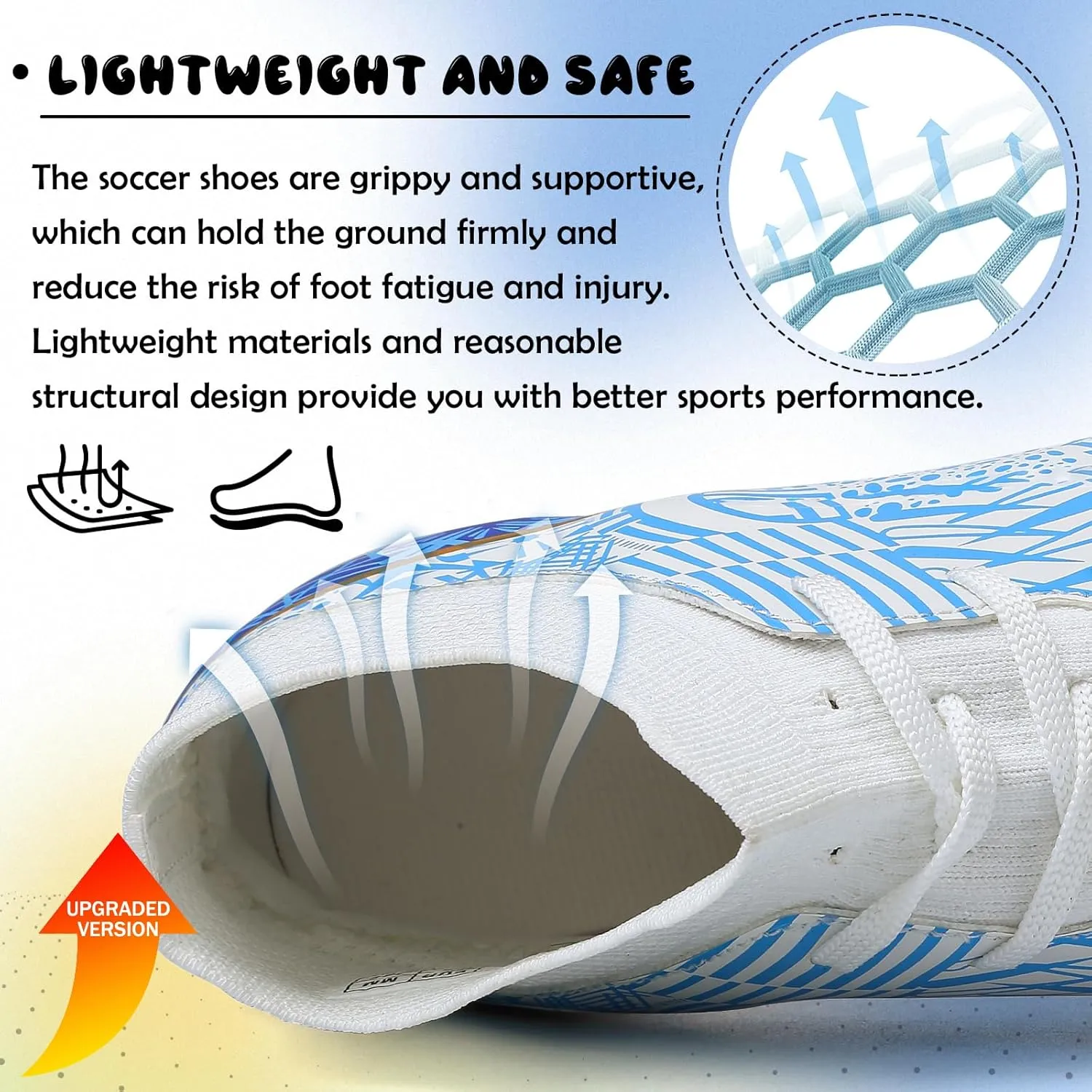 Kids Soccer Cleats Boys Girls Football Cleats Turf Soccer Shoes AG/FG