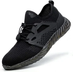 KINOW Men Steel Toe Safety Work Shoes Slip Resistant Lightweight Outdoor Athletic Industrial Construction Sneakers for Women