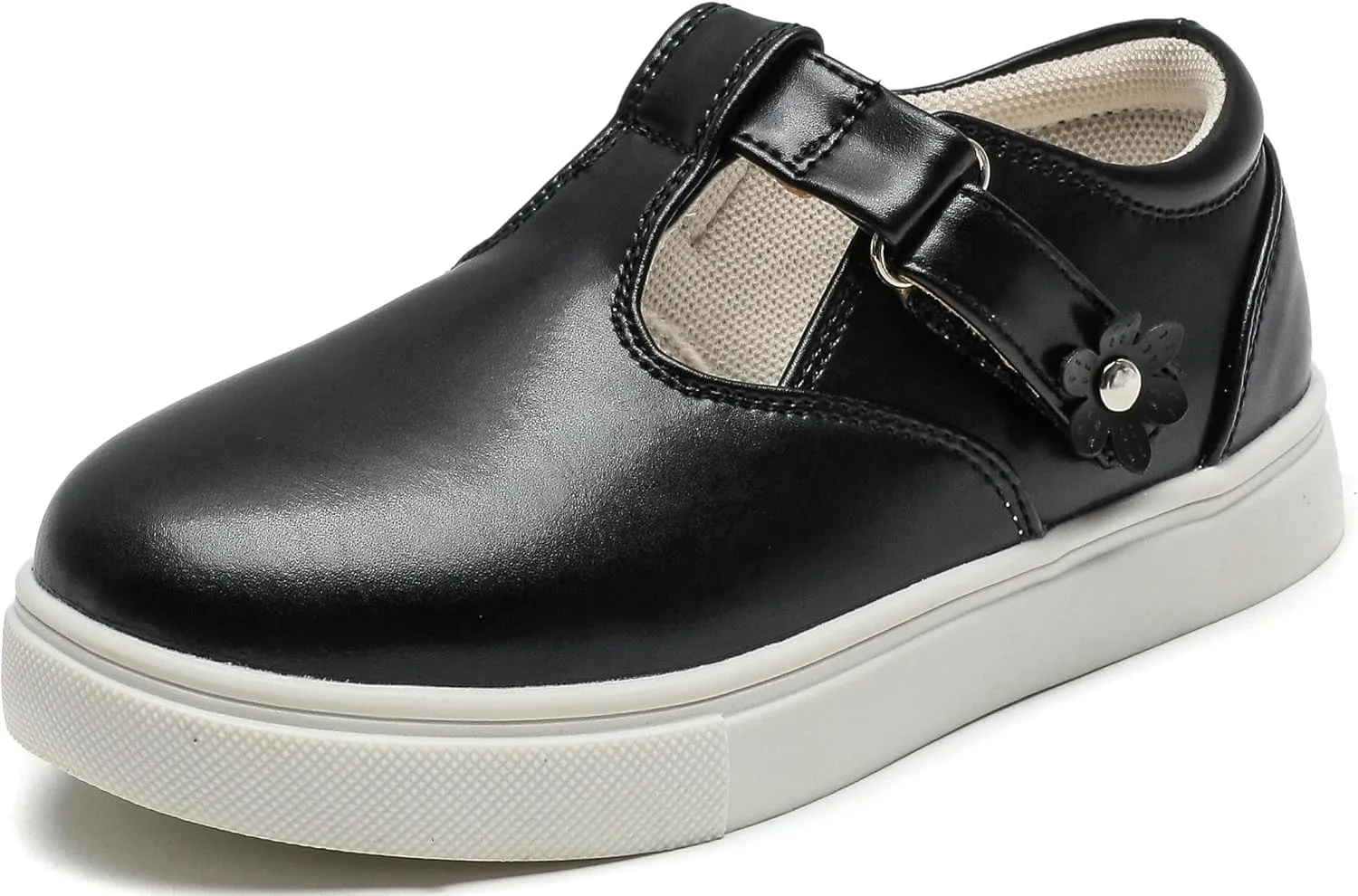 kkdom Toddler/Little Kid/Girls T-Strap Mary Jane Sneaker